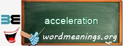 WordMeaning blackboard for acceleration